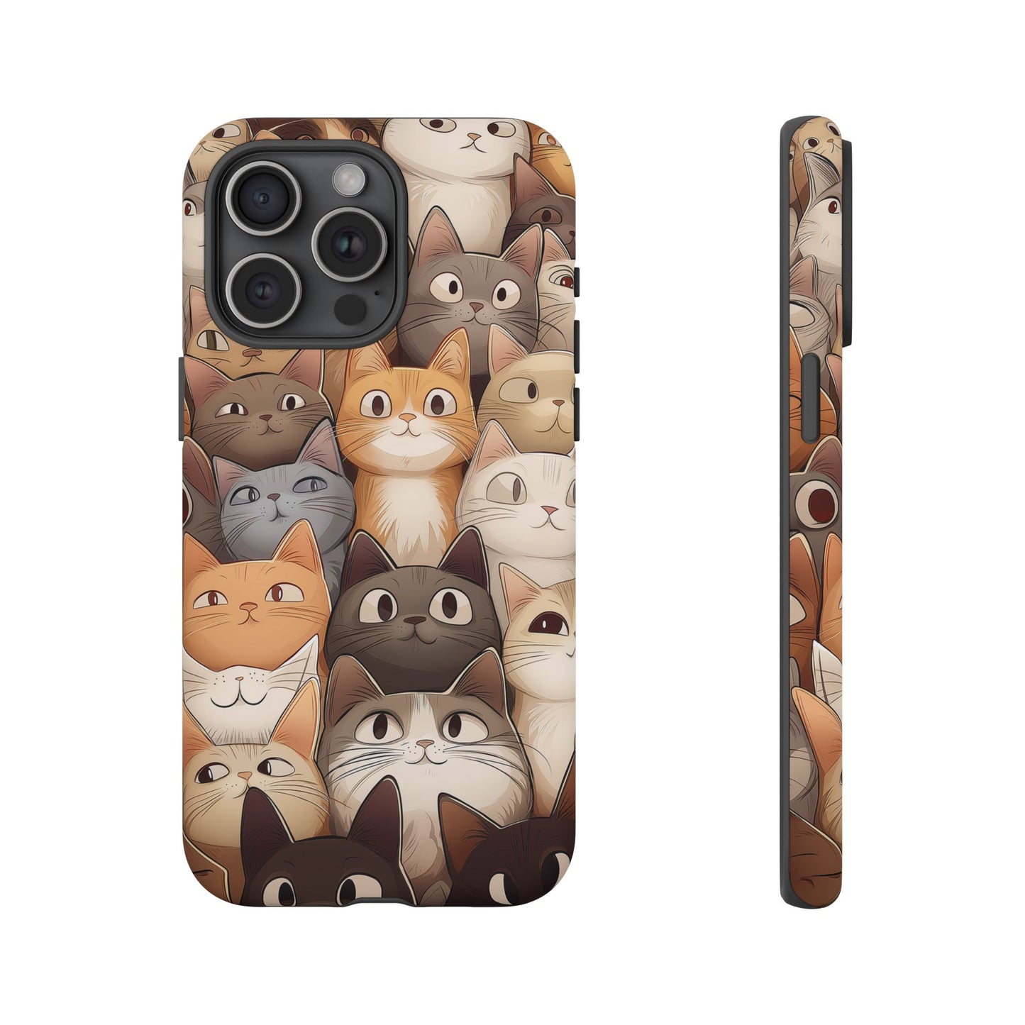 Feline Harmony - A Tapestry of Cats - Phone Case