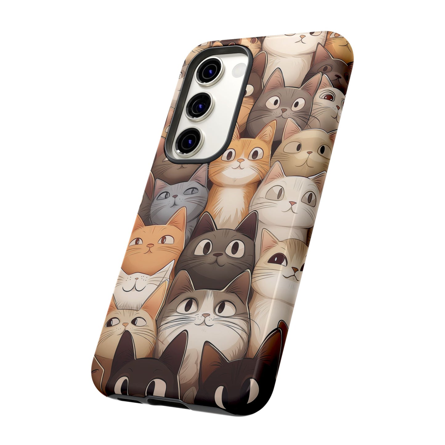 Feline Harmony - A Tapestry of Cats - Phone Case