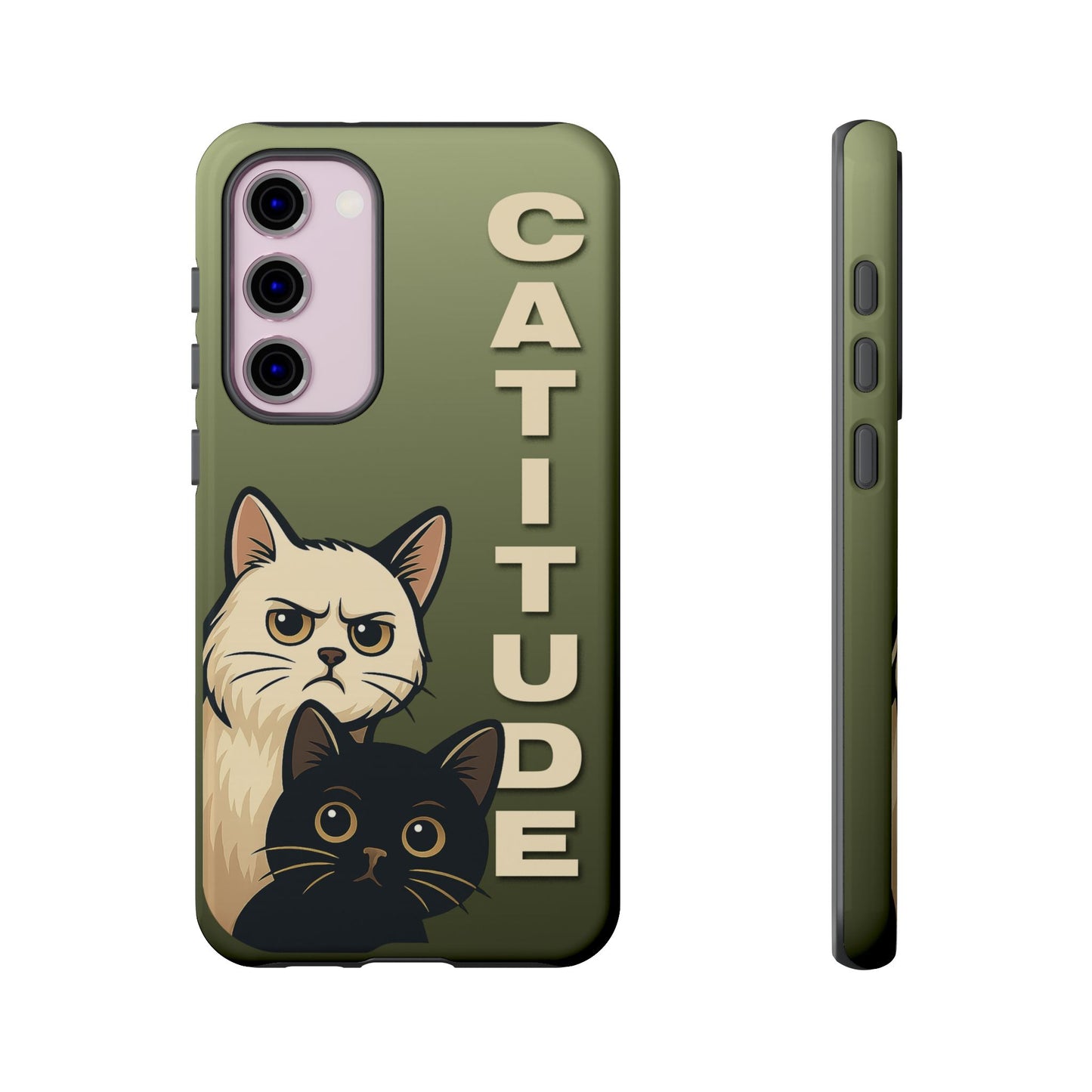 Catitude Angry Cat & Kitten Phone Case