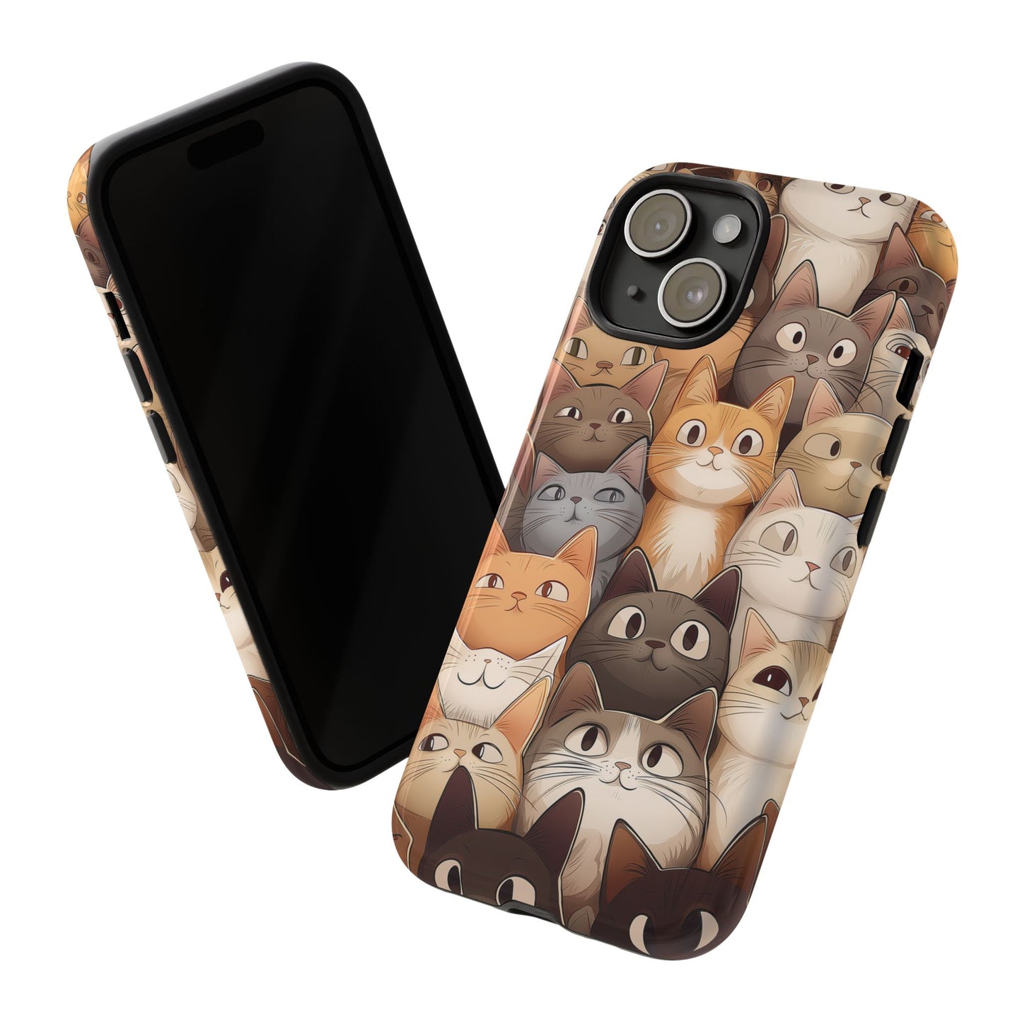 Feline Harmony - A Tapestry of Cats - Phone Case