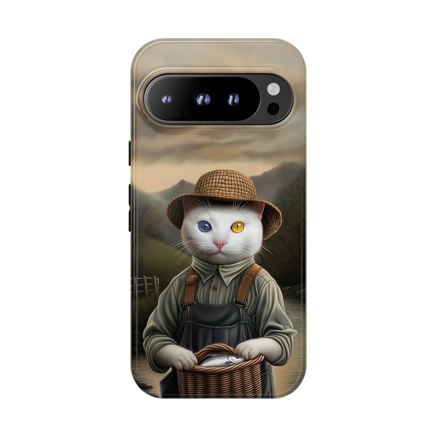 Custom Cat Portraiture Phone Case Vintage Character