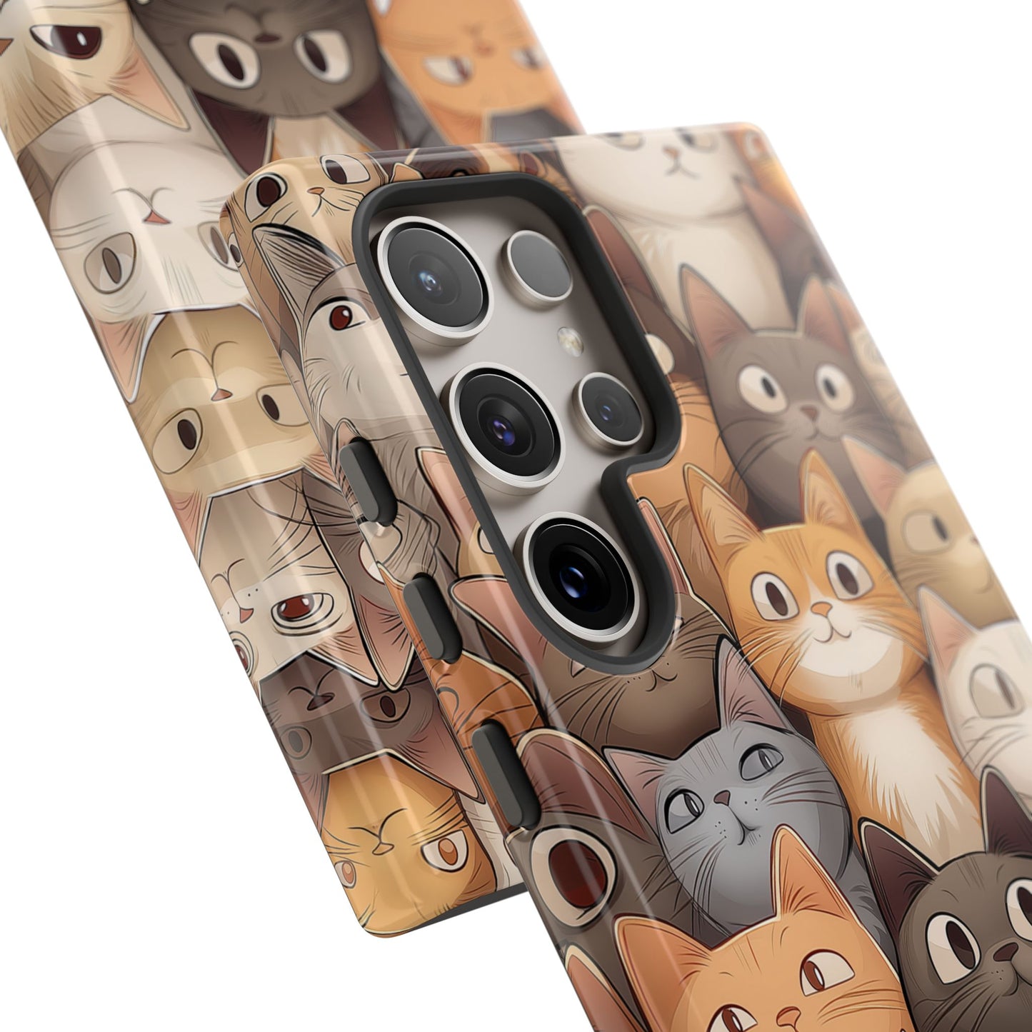 Feline Harmony - A Tapestry of Cats - Phone Case