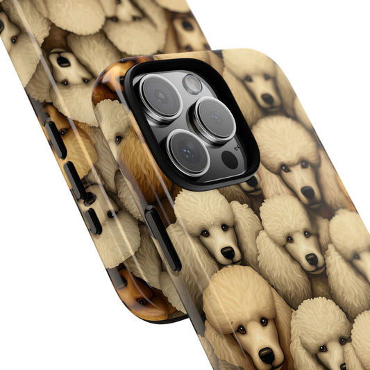 Poodle iPhone Case Cream & Apricot Poodles Dog Phone Case