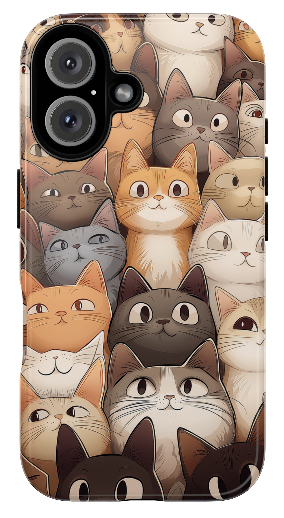 Feline Harmony - A Tapestry of Cats - Phone Case