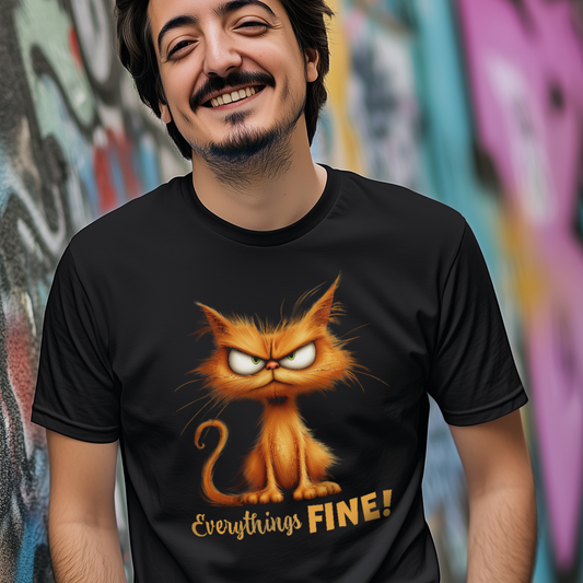 Angry Cat 'Everything's FINE!' T-Shirt