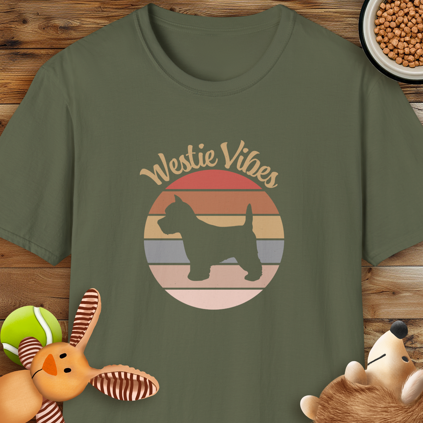 Westie Vibes, Retro Style T Shirt