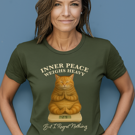 Inner Peace Weighs Heavy Cat T-Shirt