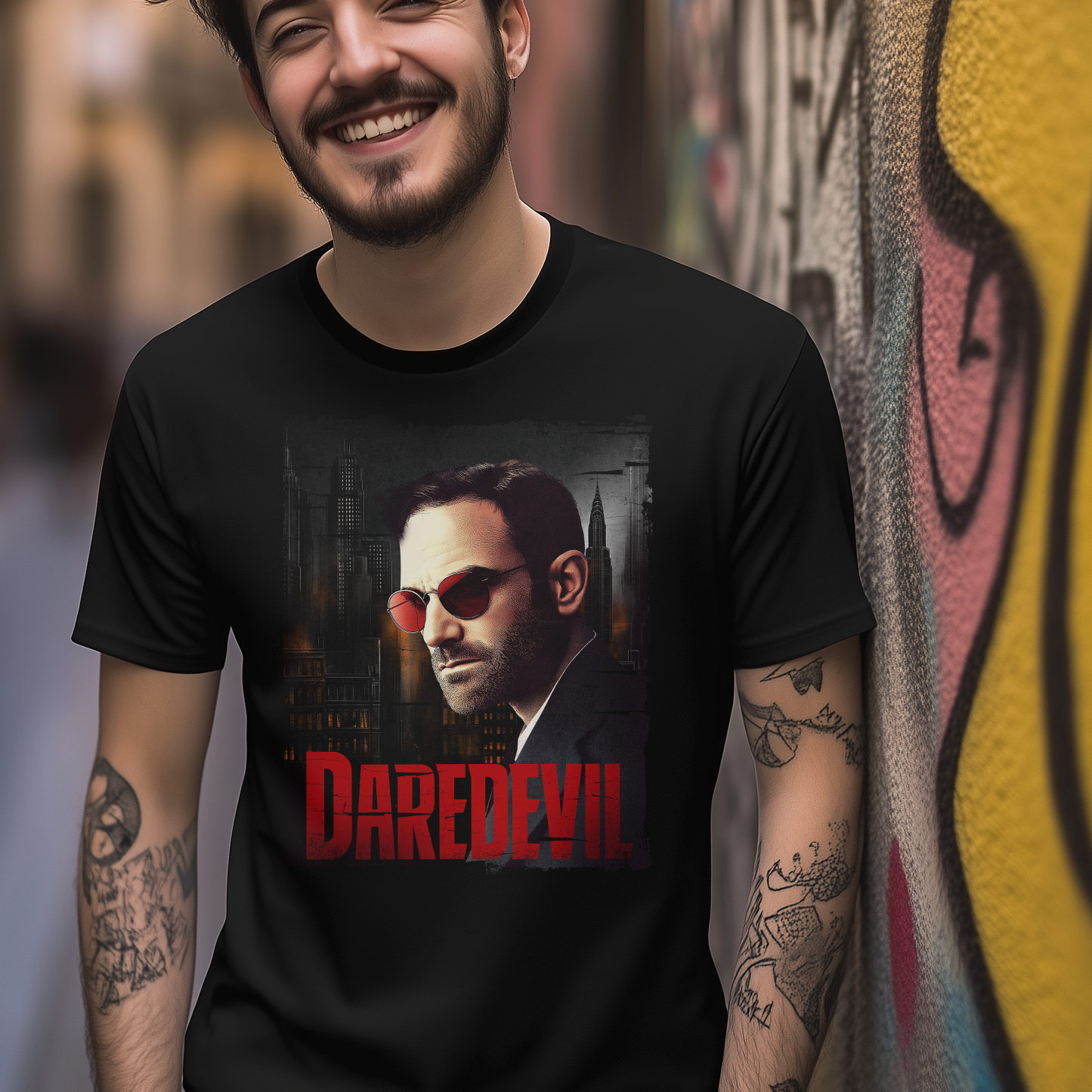 Daredevil Urban Portrait T-Shirt