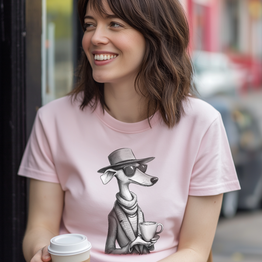 Chic Whippet Coffee Lover T Shirt