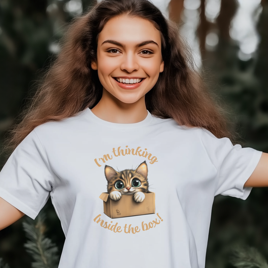 Thinking Inside the Box - Adorable Cat Lover T-Shirt