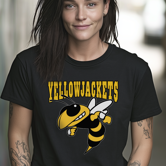 Yellowjackets Vintage Mascot T-Shirt Bold Wasp Graphic Retro
