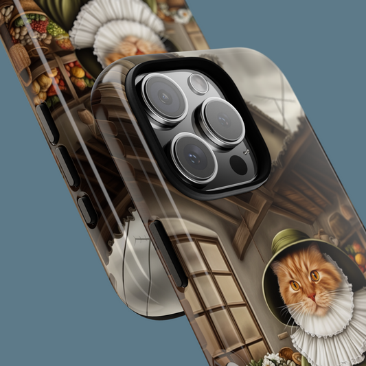 Custom Cat Portraiture Phone Case Vintage Character