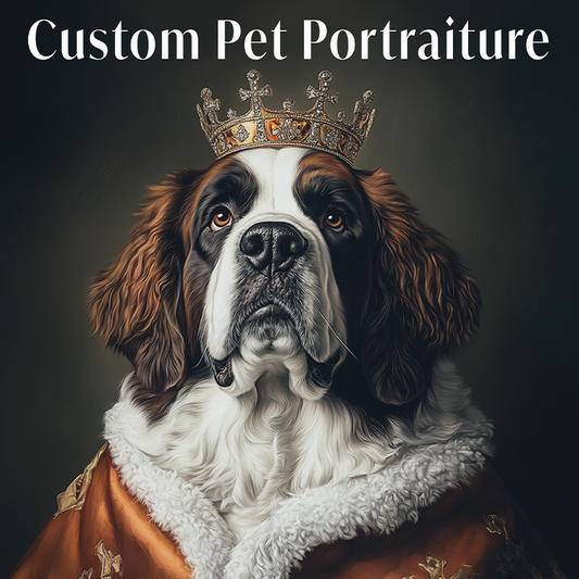 Custom Royal Pet Portraiture Framed Print