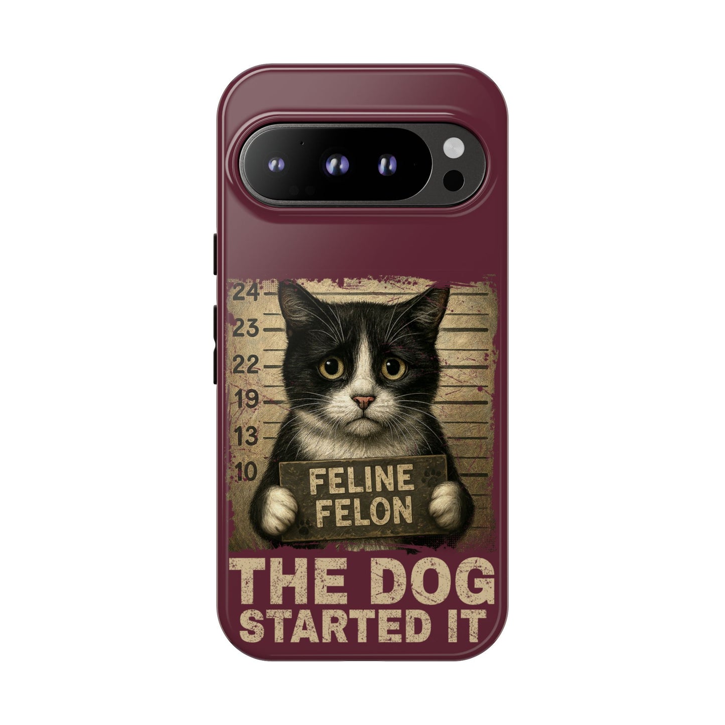 "The Dog Started It" Feline Felon Catitude Phone Case