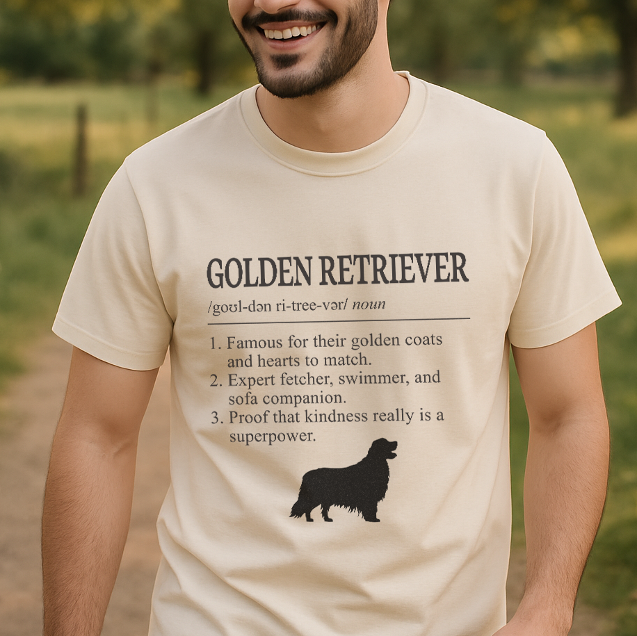 Golden Retriever Definition T-Shirt Dictionary Dogs Collection