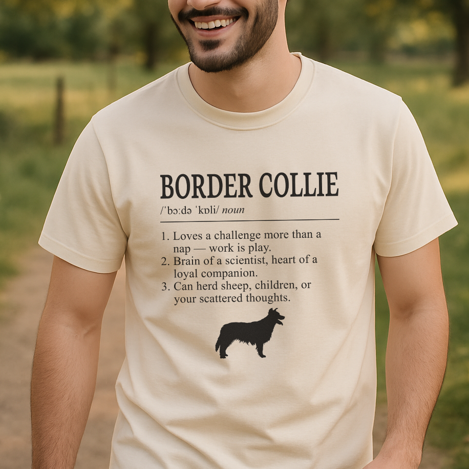 Border Collie Definition T-Shirt Dictionary Dogs Collection