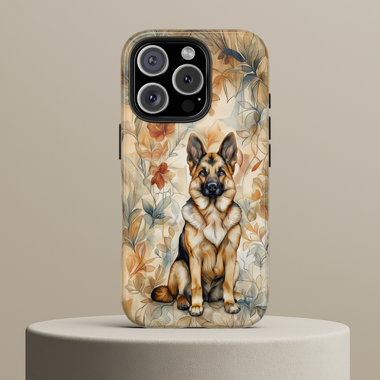 German Shepherd Watercolor Design