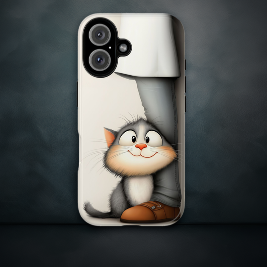 A Cute Kitten Feeling The Love. Phone Case