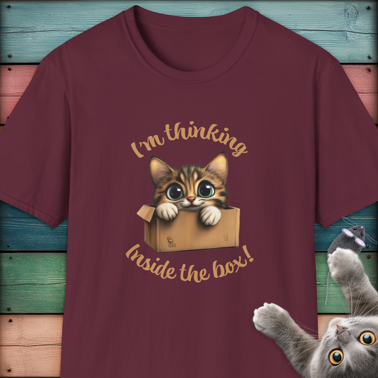 Thinking Inside the Box - Adorable Cat Lover T-Shirt
