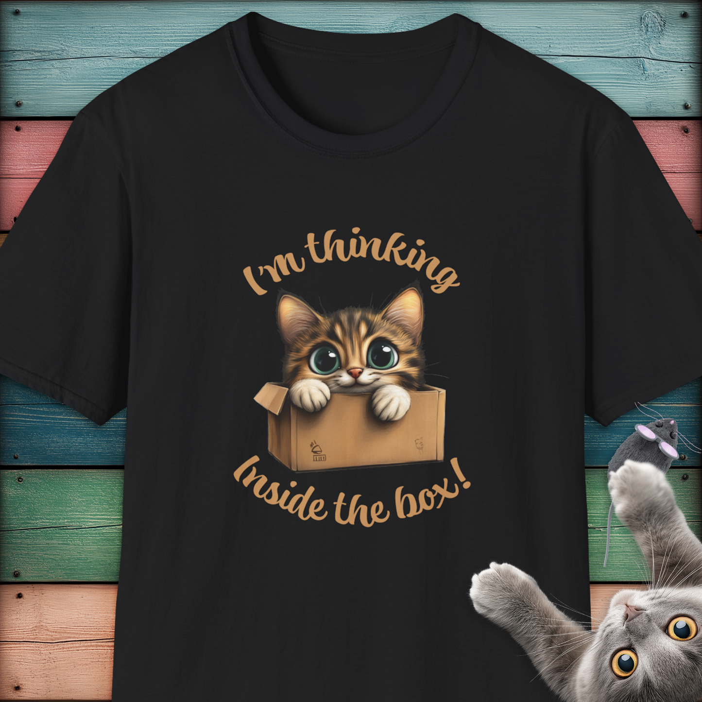 Thinking Inside the Box - Adorable Cat Lover T-Shirt
