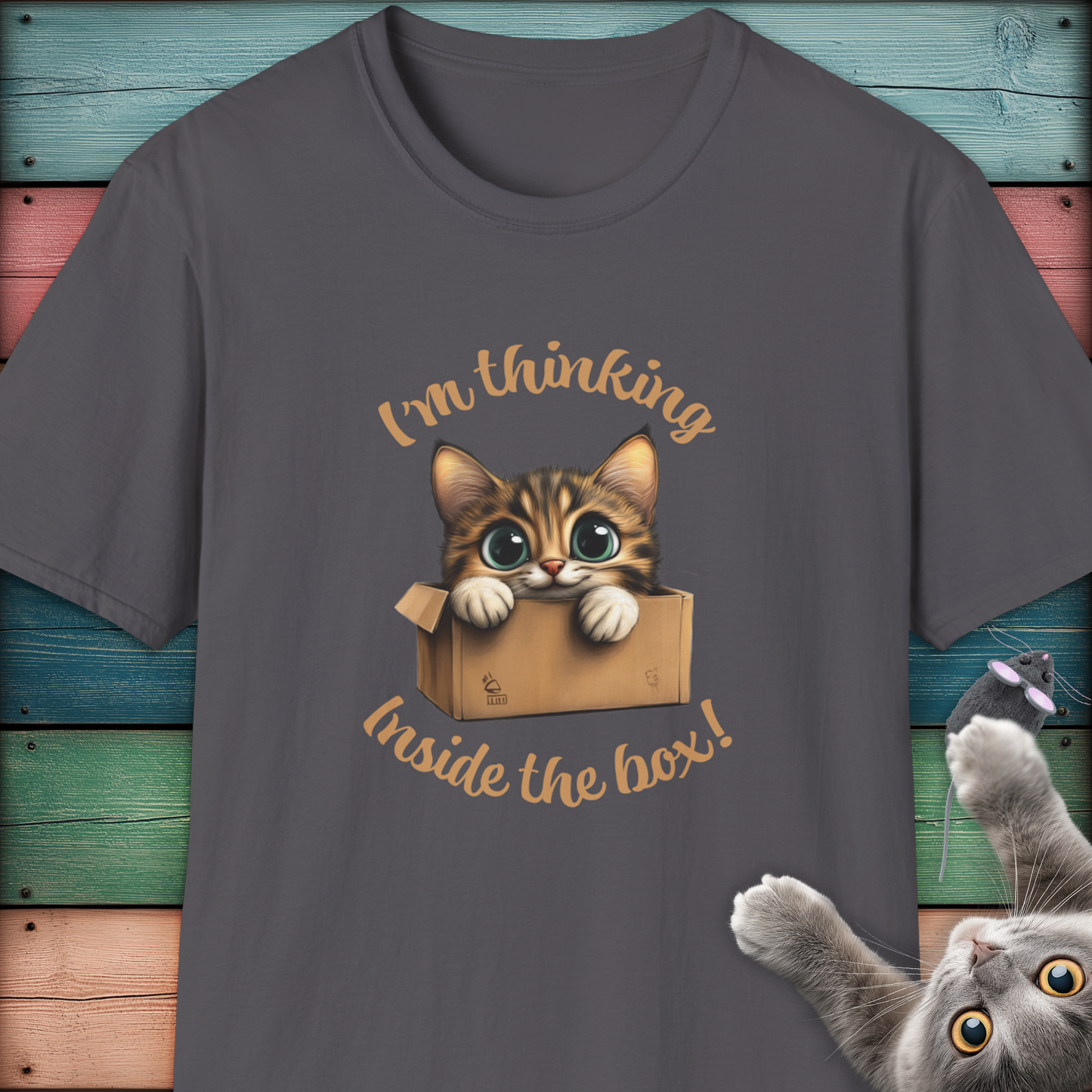 Thinking Inside the Box - Adorable Cat Lover T-Shirt