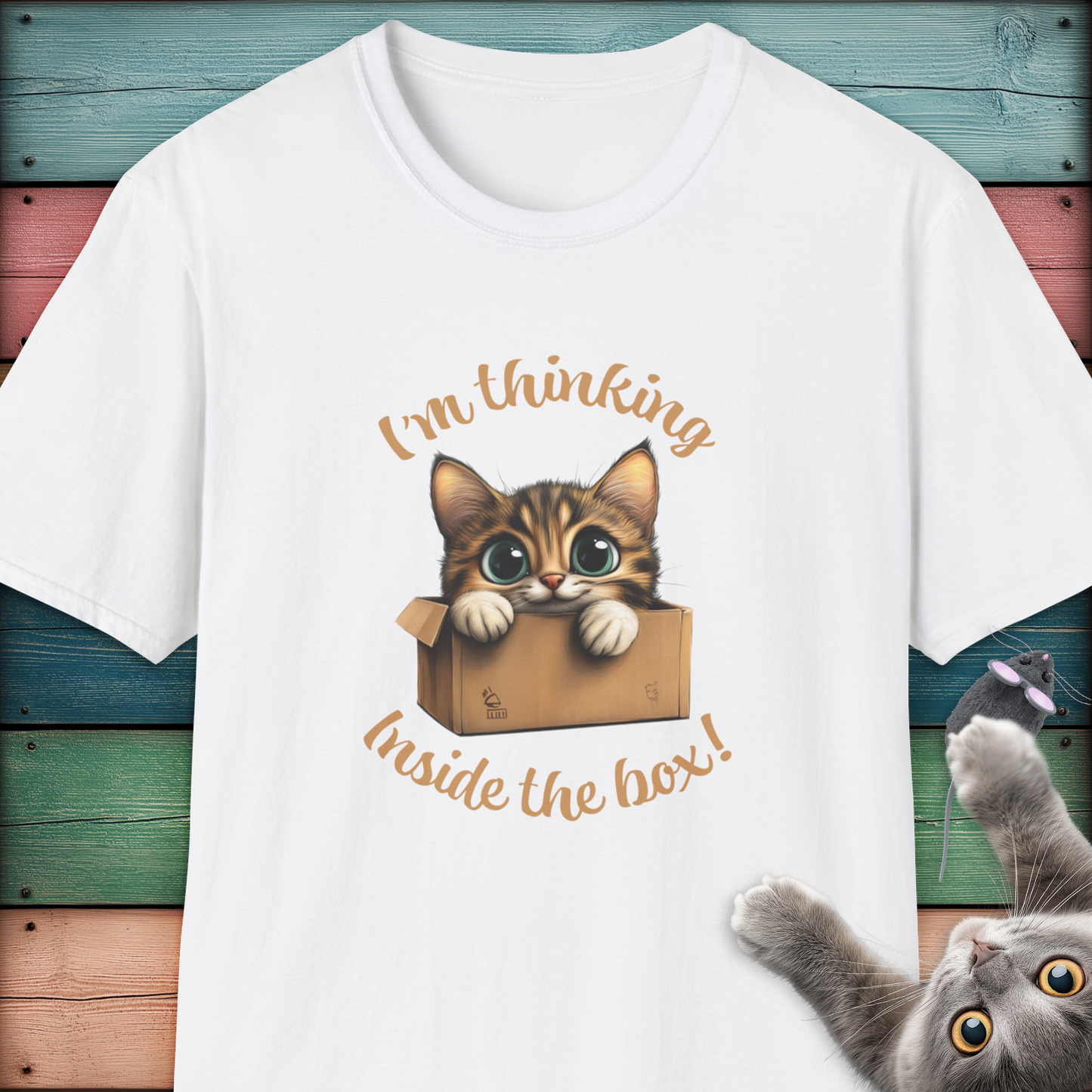 Thinking Inside the Box - Adorable Cat Lover T-Shirt