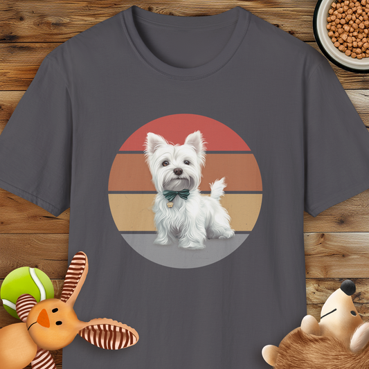 Westie Bow Tie T-Shirt, Retro