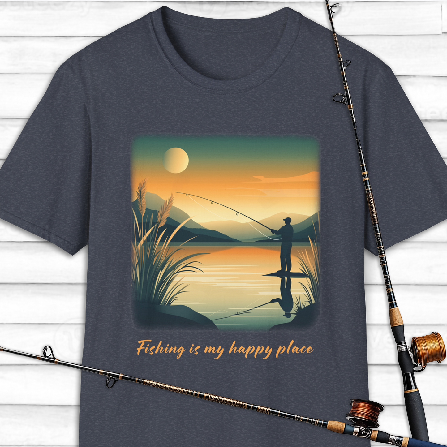 Fishing is my happy place T  Shirt