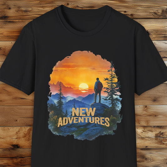 Hiker Sunset T-Shirt, Outdoor Adventure