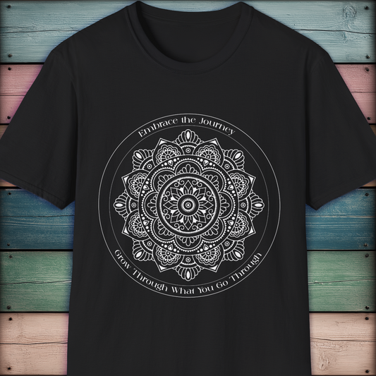 Mandala Circle Of Life T-Shirt (White on Dark Colours)