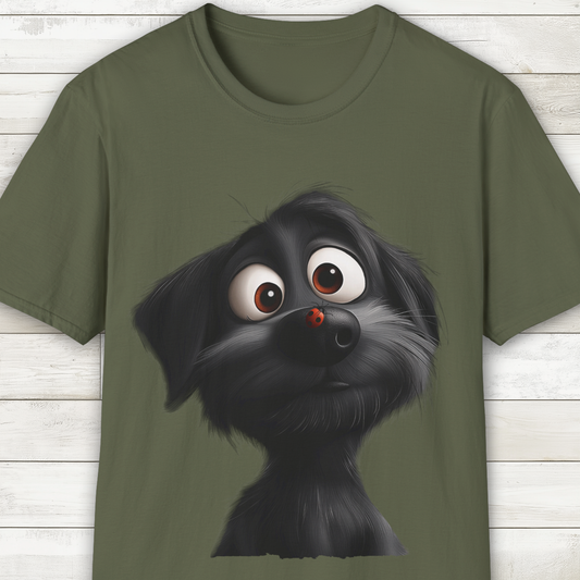 Black Dog and Ladybug T-Shirt
