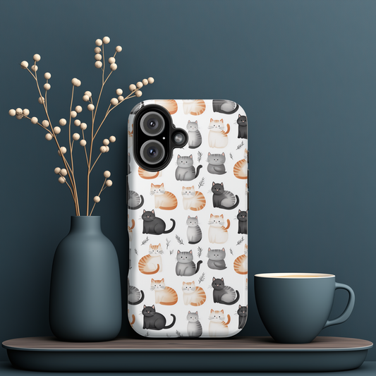 Purrfectly Cute Cat Pattern Case
