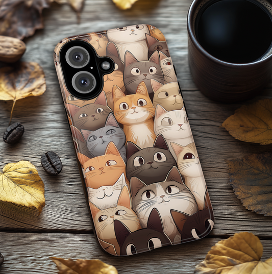 Feline Harmony - A Tapestry of Cats -  Phone Case
