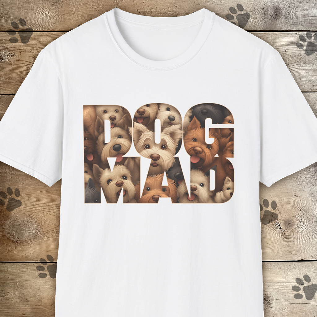 Dog Mad Unisex Softstyle T-Shirt for Dog Lovers