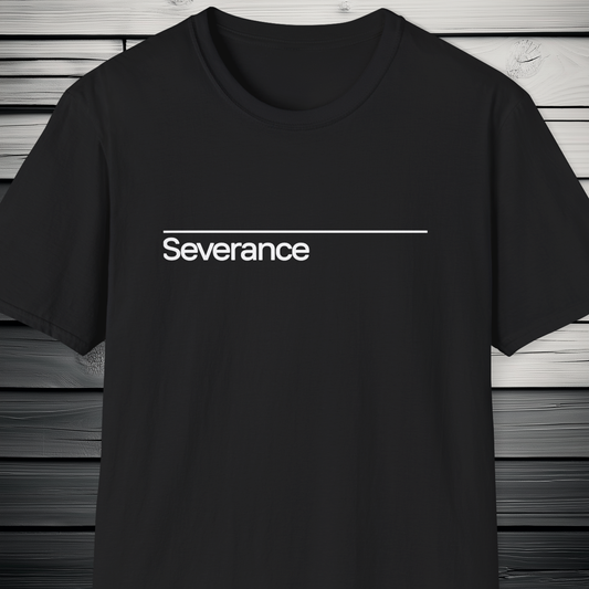 Severance TV Show Minimalist T-Shirt, Apple TV Series (White Text)