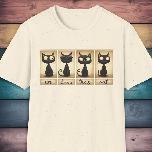 French Numbers Cat T-Shirt
