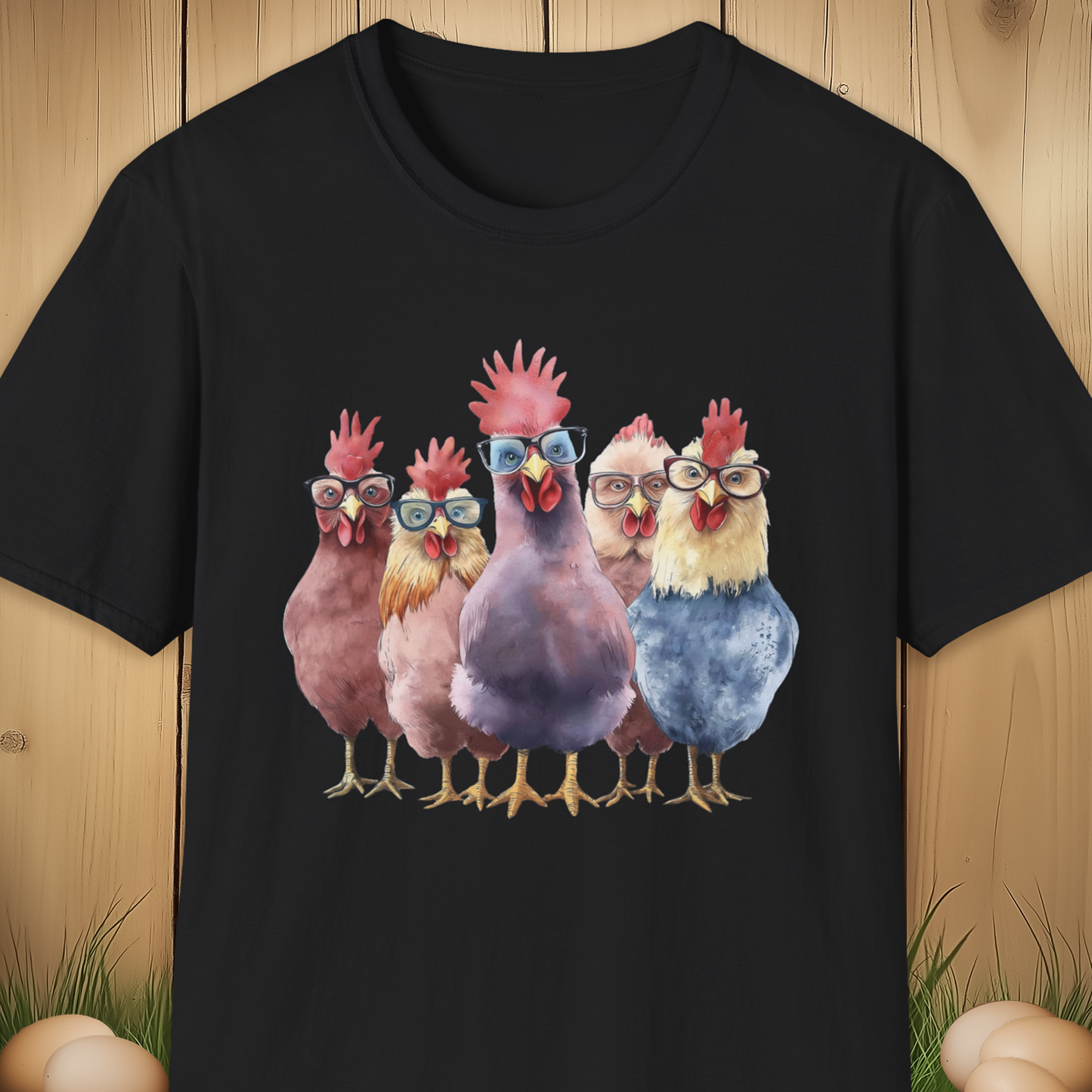 Sassy Chickens in Glasses T-Shirt