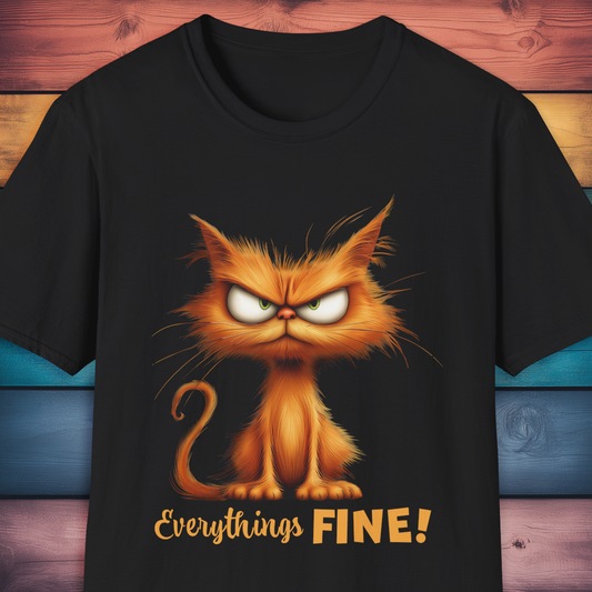 Angry Cat 'Everything's FINE!' T-Shirt