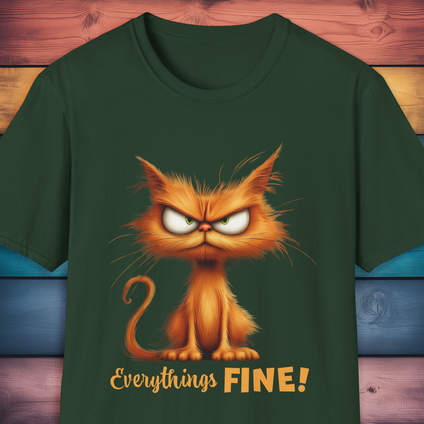 Angry Cat 'Everything's FINE!' T-Shirt