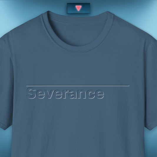 Severance Inspired T-Shirt, Bevelled Text Effect. Apple TV Show Minimalist Design