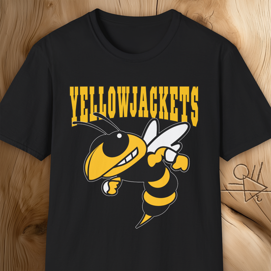 Yellowjackets Vintage Mascot T-Shirt Bold Wasp Graphic Retro