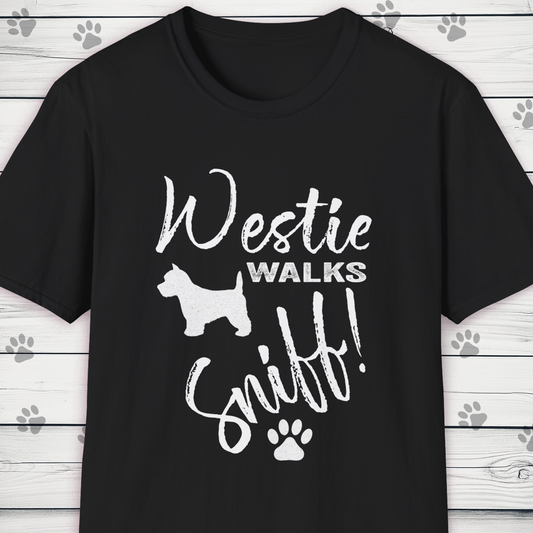 Westie Walks Sniff West Highland Terrier T-Shirt