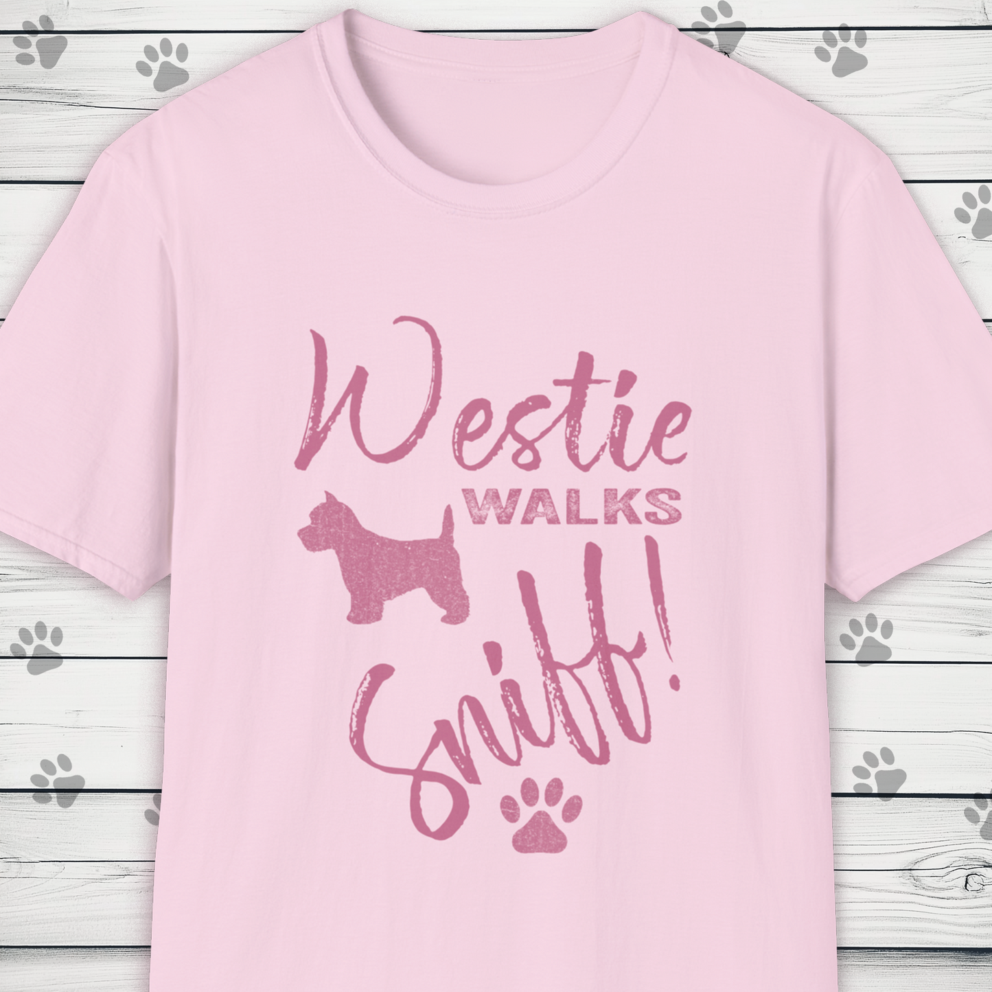 Westie Walks Sniff West Highland Terrier T-Shirt
