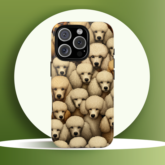 Poodle iPhone Case Cream & Apricot Poodles Dog Phone Case
