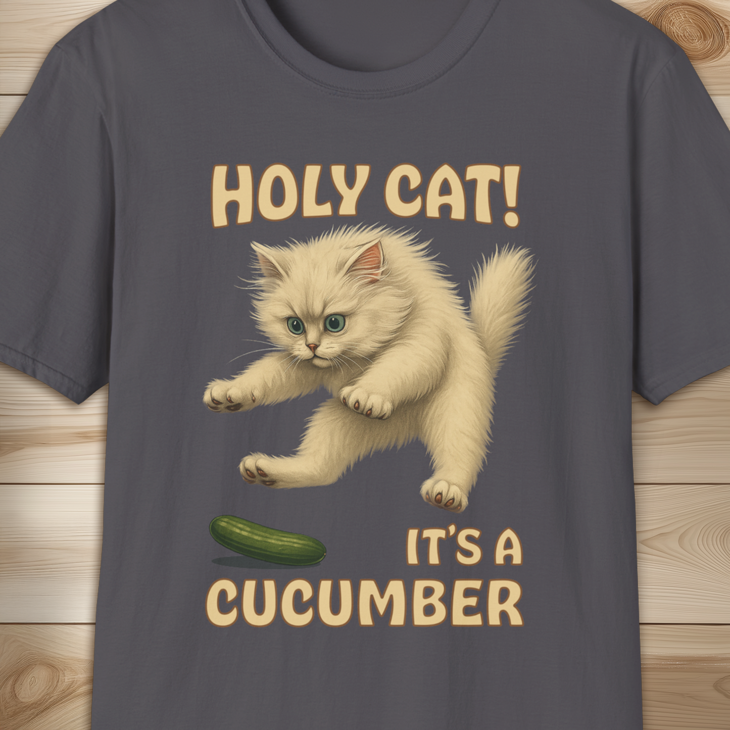 Holy Cat! It’s a Cucumber - Scared Cat T Shirt