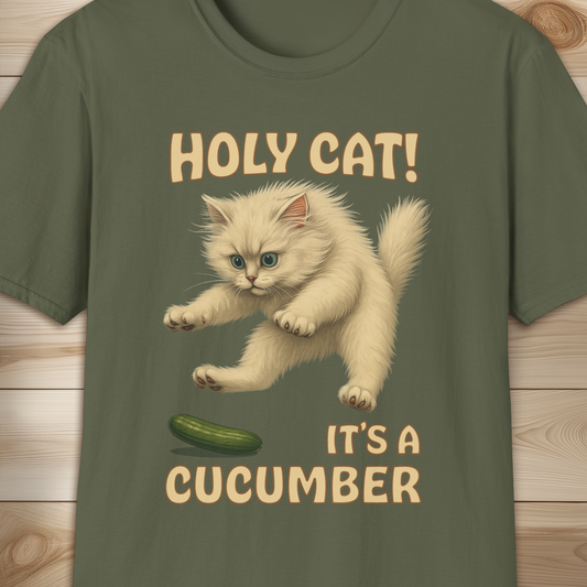 Holy Cat! It’s a Cucumber - Scared Cat T Shirt