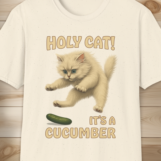 Holy Cat! It’s a Cucumber - Scared Cat T Shirt