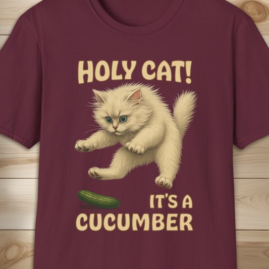 Holy Cat! It’s a Cucumber - Scared Cat T Shirt