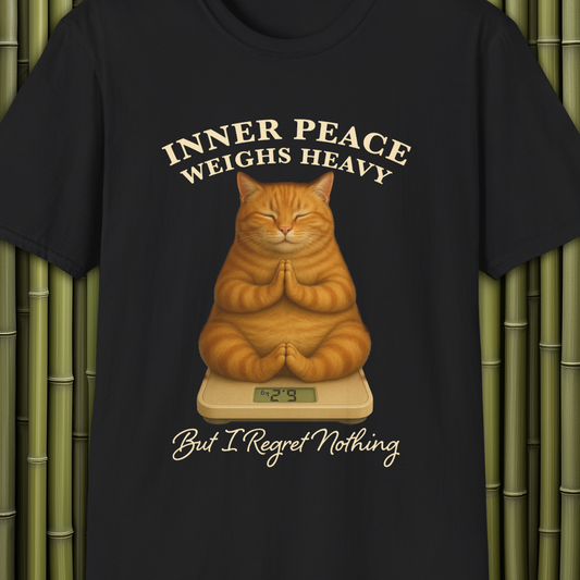 Inner Peace Weighs Heavy Cat T-Shirt