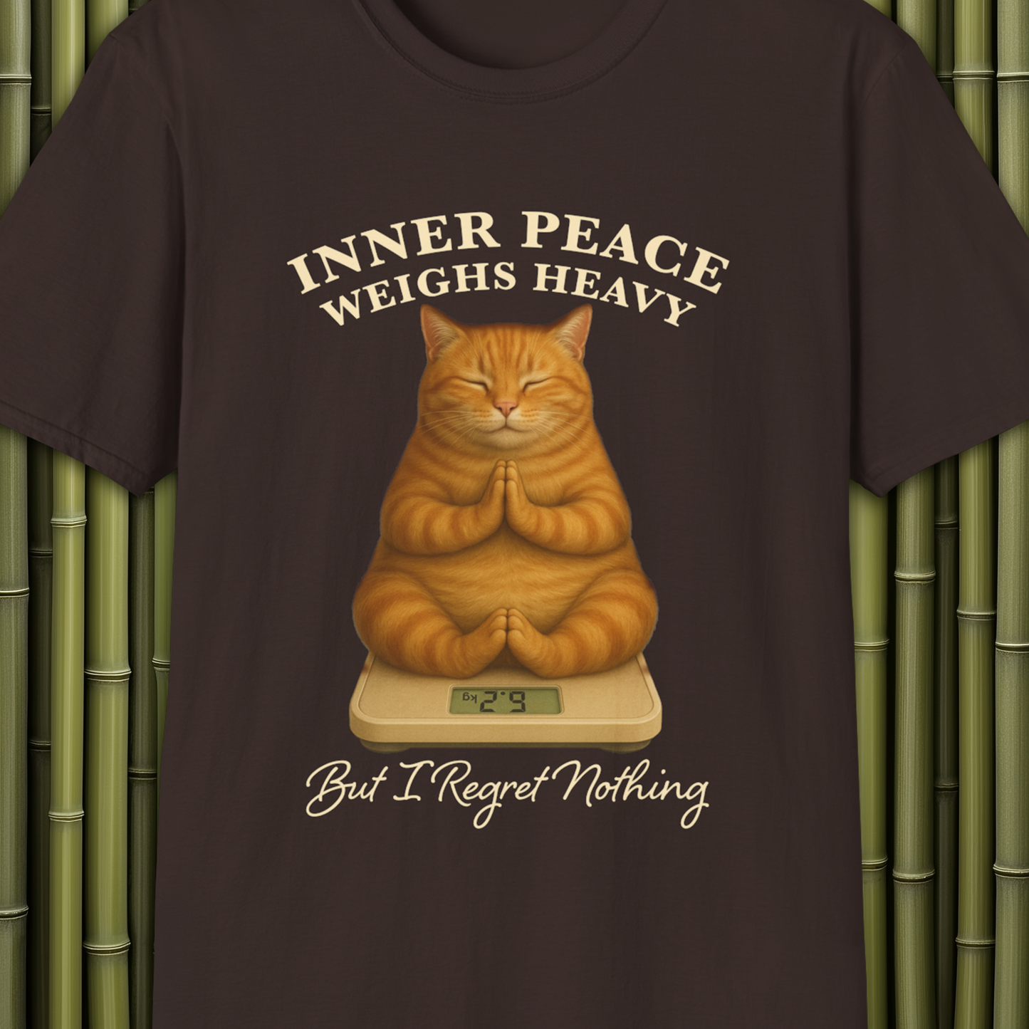 Inner Peace Weighs Heavy Cat T-Shirt